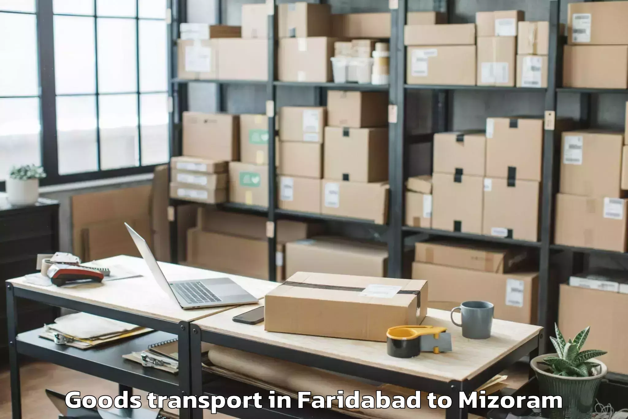 Easy Faridabad to Khawbung Goods Transport Booking